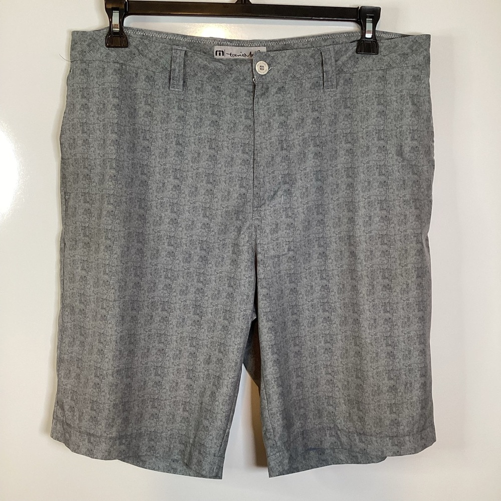 Travis Matthew Gray Print Golf Chino Shorts